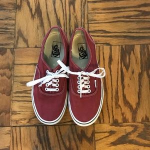 Red low top vans amazing condition